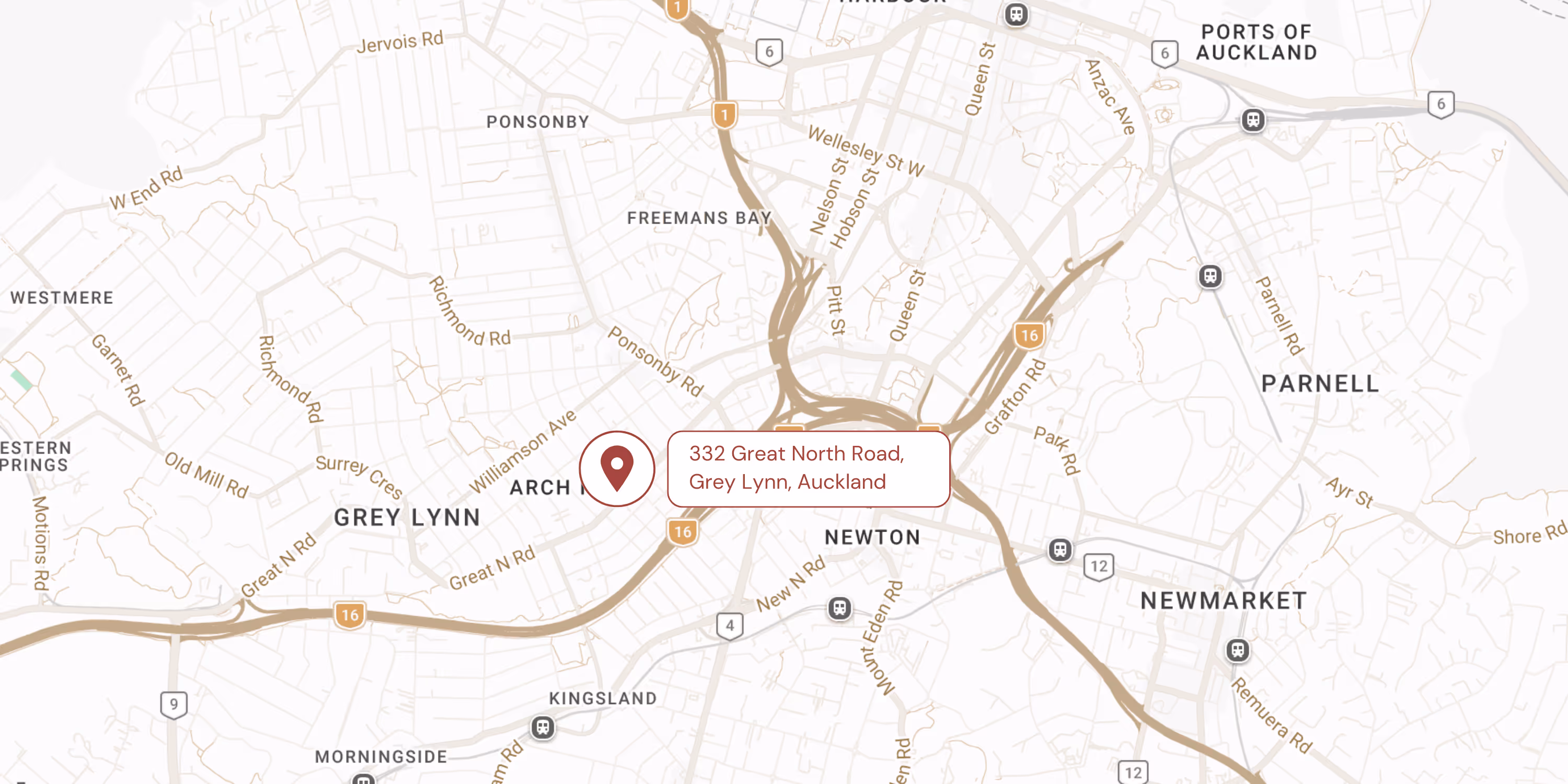Ki Aikido dojo location map in Grey Lynn, Auckland